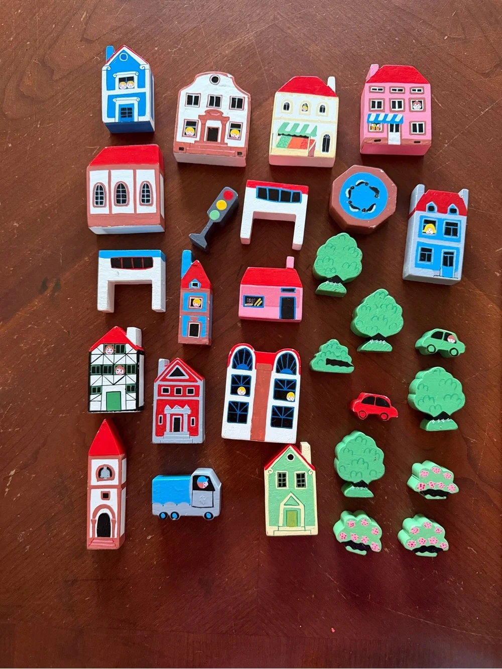 Wooden Village Puzzle Playset - Multicolor Kids Toy